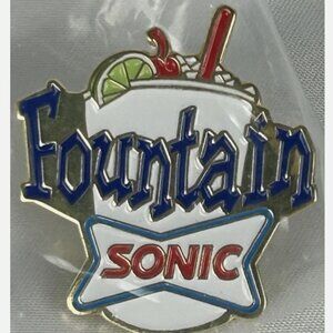 Sonic Drive In Pin Fountain Drink Pinback 2023 Rare